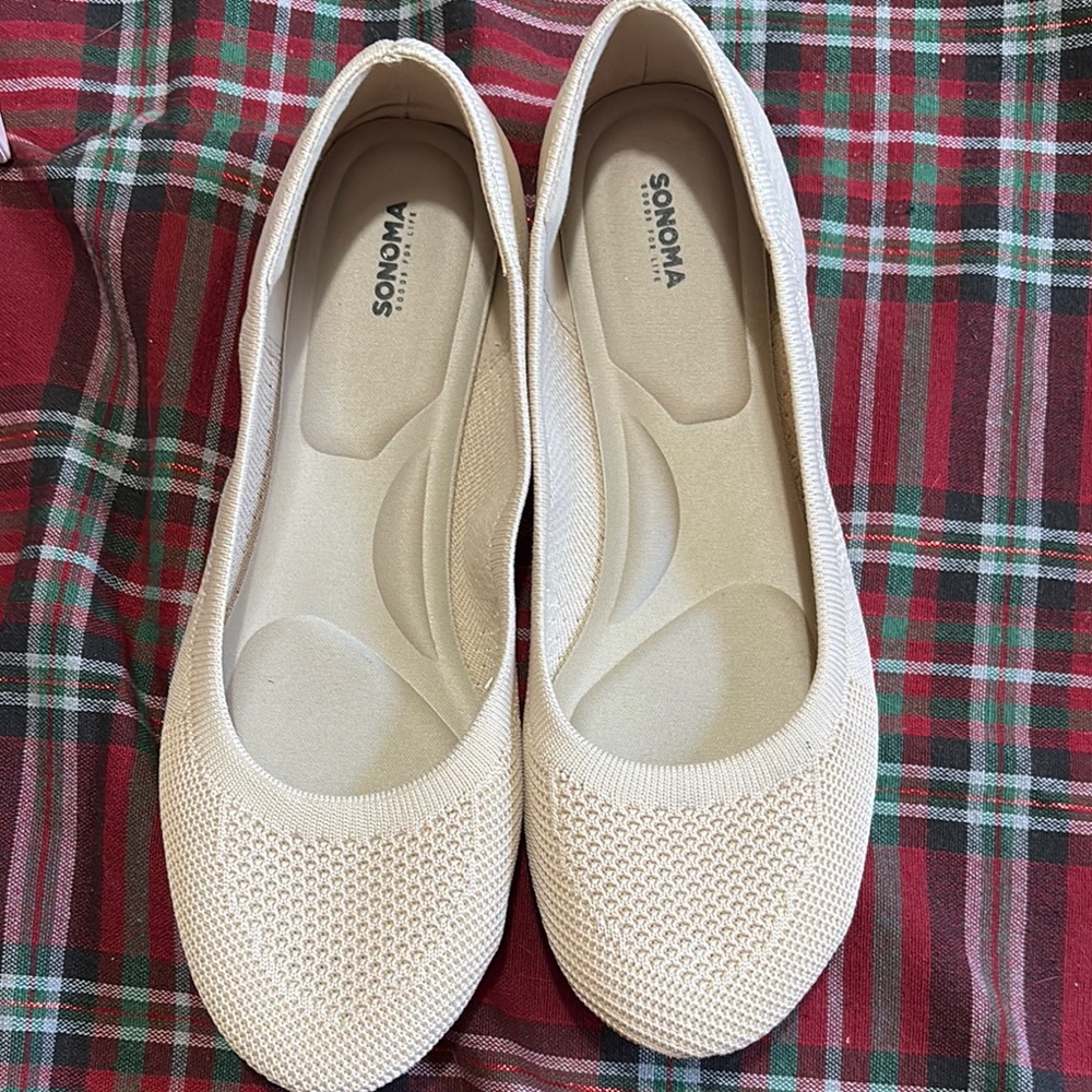 Sonoma comfort Knit Sesame ballet flats